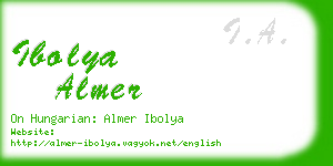 ibolya almer business card